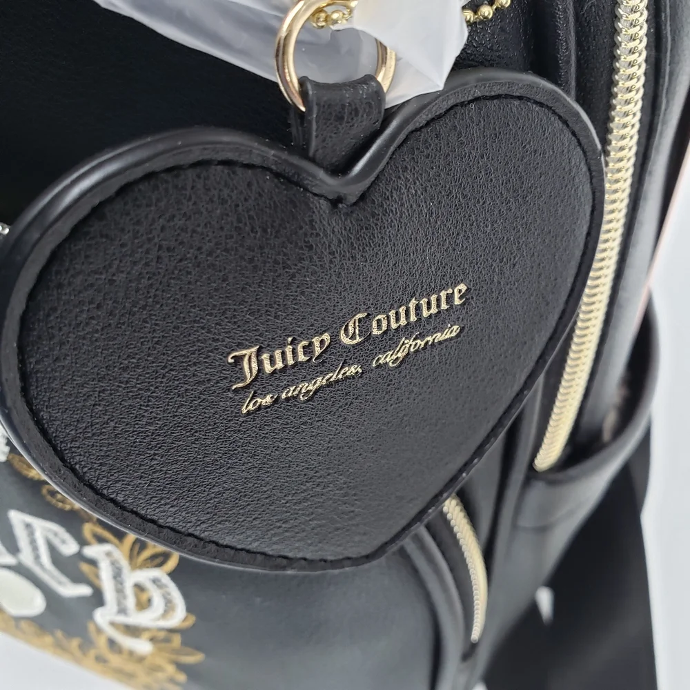 Juicy Couture Licorice Heritage Mini Backpack Crown Heart Logo